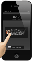 Receiving mobile msg.