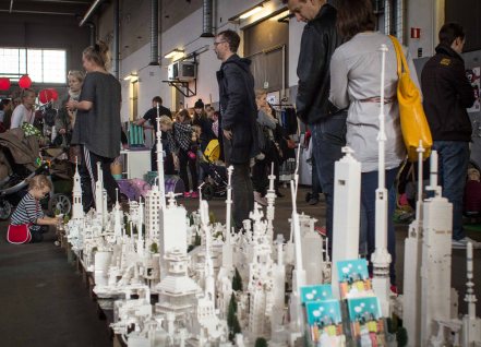 A lego city designed by kids at Helsinki Design Week.
