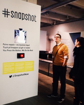 Risto from Futurice guiding us through the exhibition.