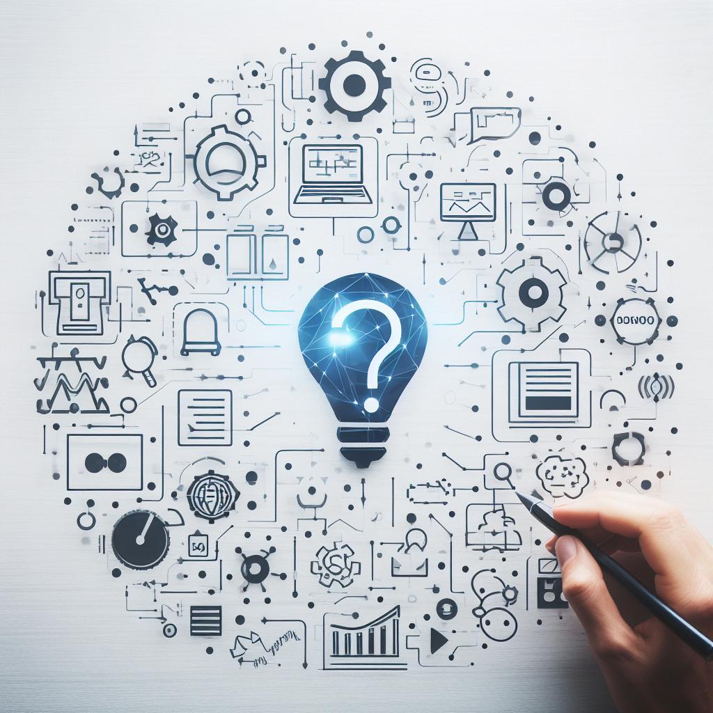 Design thinking illustration showing interconnected ideas